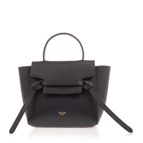 CELINE/赛琳  思琳女包 字母LOGO 女士黑色手提包 194263ZVA.38NO HKY015678