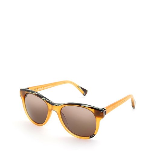 2ND FRAME/框框 透黄褐色椭圆框太阳镜 7099010X