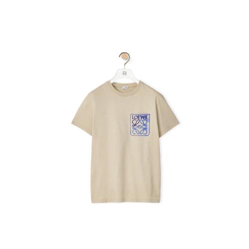  LOEWE罗意威 22年秋冬 男士 短袖T恤 Anagram fake pocket T-shirt in cotton H526Y22X25-1250
