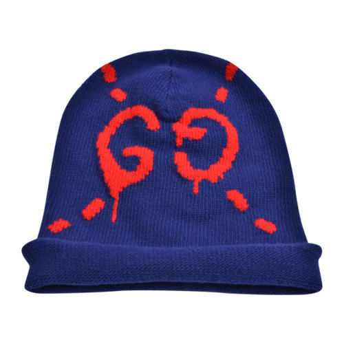 GUCCI/古驰 男女同款 冬季 经典双G 羊毛 针织帽455975 3G206 4274【奥莱】