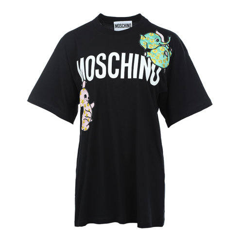 MOSCHINO/莫斯奇诺22春夏女士套头印花短袖T恤A071104413