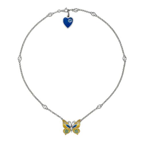  GUCCI古驰 22年秋冬 女士 蝴蝶吊坠项链 679866 J89B4 8519