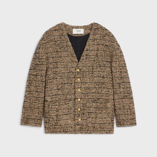  CELINE赛琳思琳 22年秋冬 女士 针织衫 长款花呢开衫 2V39J576R.19LE