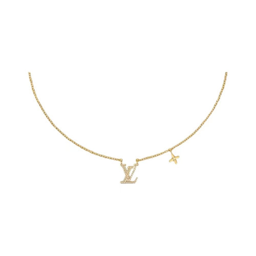 Louis Vuitton|路易威登 ICONIC logo满钻项链 女款 金色