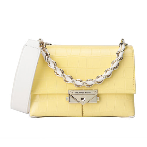 Michael Kors/迈克·科尔斯 MK女包 CECE系列 女士鳄鱼压纹翻盖单肩斜挎包 32T0L0EC0E