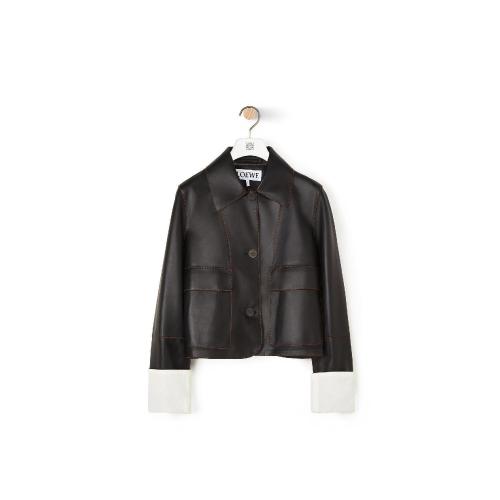  LOEWE罗意威    女士 夹克 羊皮革纽扣外套 S1288220CL-1100 预定商品1-3周发货