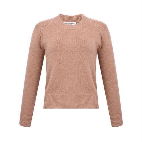 BURBERRY/博柏利 女士纯色山羊绒圆领长袖毛衣 395316 多色可选