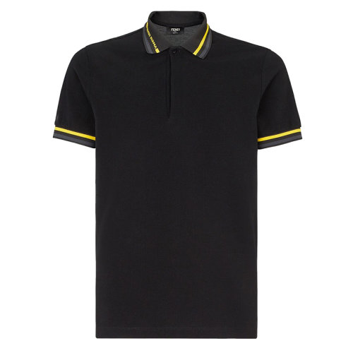FENDI/芬迪 男士黑色棉质短袖Polo衫FY0985AHC1F0QA1