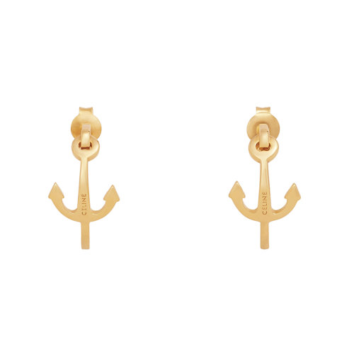 CELINE/赛琳 22新款 女士金色锚形状耳环460BD6BRA.35OR