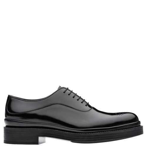 PRADA/普拉达  男士黑色亮面小牛皮系带牛津鞋2EG188_055_F0002_F_G001