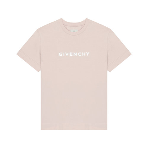 Givenchy/纪梵希 22年早春新款 女士裸粉色纯棉4g logo短袖T恤BW707Z3Z85-657