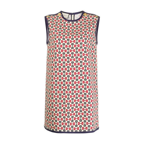 GUCCI/古驰  古琦女装 时尚百搭 女士混色时尚无袖圆领连衣裙 609515 ZADJ3 4558