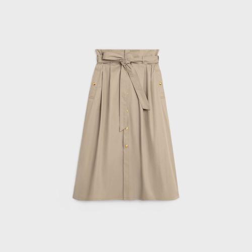  CELINE赛琳思琳 22年秋冬 女士 半身裙 JUPE TAILLE HAUTE GABARDINE LéGERE 2J375204I.02BG