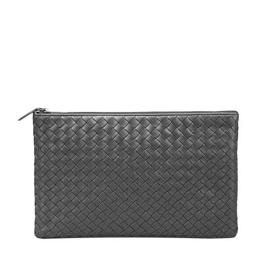 Bottega Veneta/葆蝶家 男士灰色皮质手拿包 256400-V001O-1524