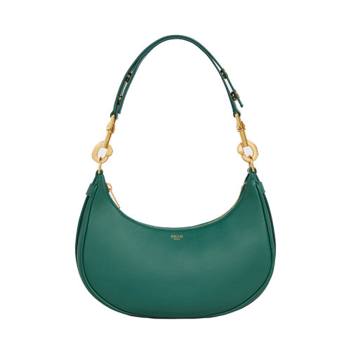 CELINE/赛琳 22新款 AVA系列 女士中号松绿色小牛皮拉链开合拆卸调节肩带单肩腋下包196923DGQ.31PG