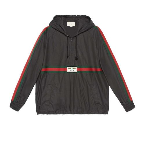  GUCCI古驰 22年秋冬 男士 饰Gucci标签涂层棉布风衣 594861 XDBCH 1043