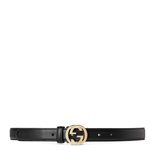 GUCCI/古驰  女士时尚双G纯色牛皮皮带腰带多色可选 370717-AP00G