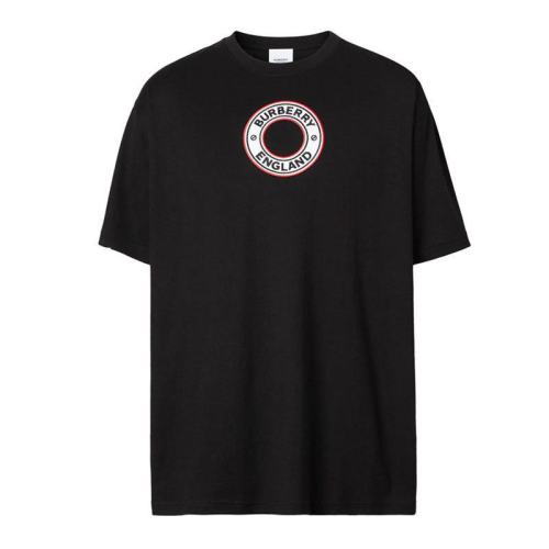  BURBERRY/博柏利 黑色徽标刺绣图案宽松版短袖T恤 80370471