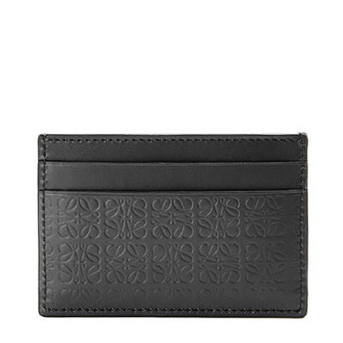 LOEWE/罗意威 经典款 女士黑色老花压花小牛皮卡夹C499322X03-1100