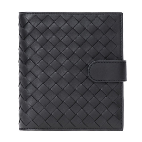 Bottega Veneta/葆蝶家 男女同款黑色牛皮钱包114073V001N1000