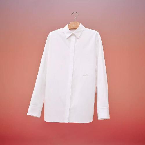  HERMES爱马仕 22年秋冬 女士 长袖衬衫 Chemise masculine H2H0642DB9038