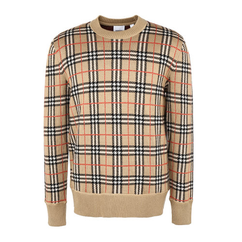 BURBERRY/博柏利男士针织衫/毛衣男士格纹套头针织衫8021347