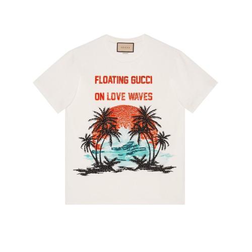  GUCCI古驰 22年秋冬 女士 针织棉T恤 615044 XJEDN 9088