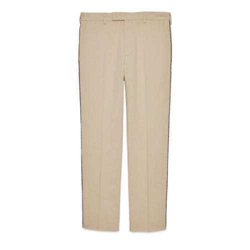  GUCCI古驰 22年秋冬 男士 饰刺绣细节棉质长裤 692934 ZABK2 1022