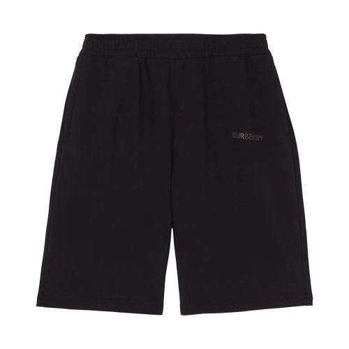 BURBERRY/博柏利 男士黑色棉质混纺氨纶运动短裤 8048238