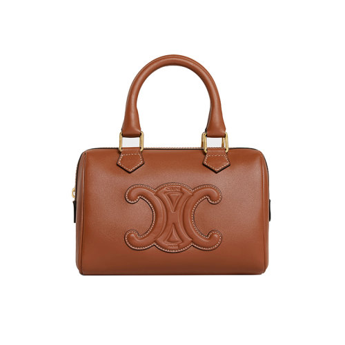 CELINE/赛琳 23春夏新款 女士棕色小牛皮拉链开合调节肩带单肩斜挎包197583DU3.04LU