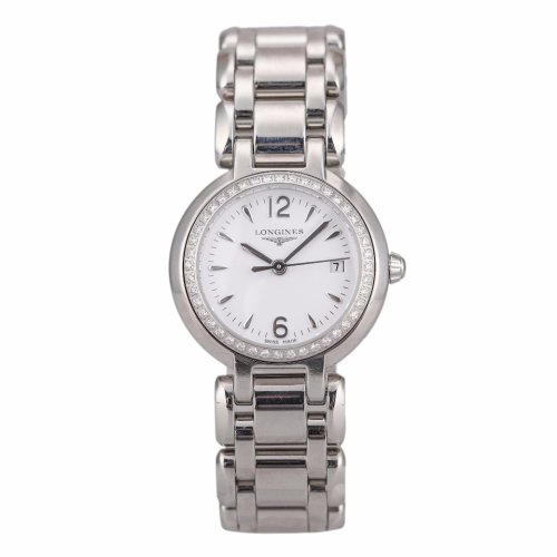 LONGINES/浪琴 心月系列 精钢 镶钻 石英机芯 女士手表 L8.110.0.16.6