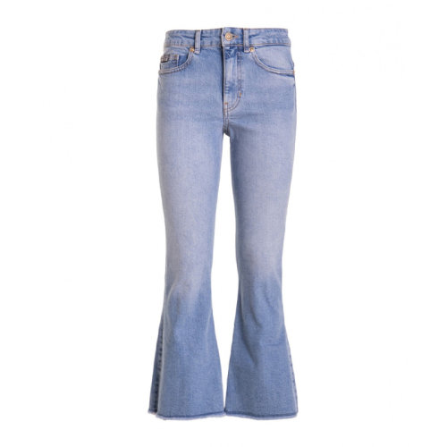 VERSACE JEANS/范思哲牛仔 女士浅蓝色棉质五口袋休闲裤喇叭裤牛仔裤长裤女裤 A1HZA0H4-60564-904