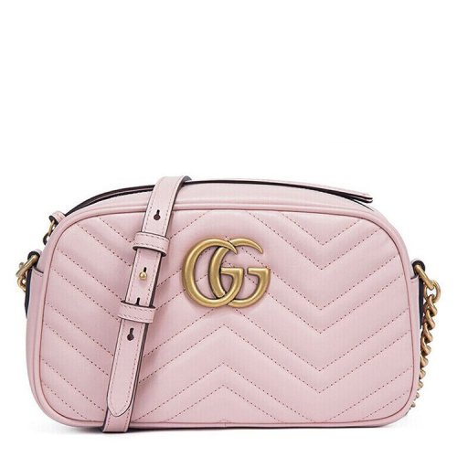 GUCCI/古驰粉色皮质女士  单肩包 447632DTD1T5909