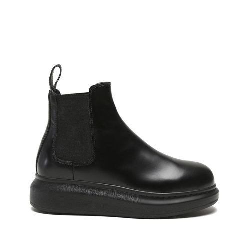 AlexanderMcQueen/亚历山大麦昆 女士牛皮/织物Hybrid靴子短靴切尔西靴 586398 WHX52