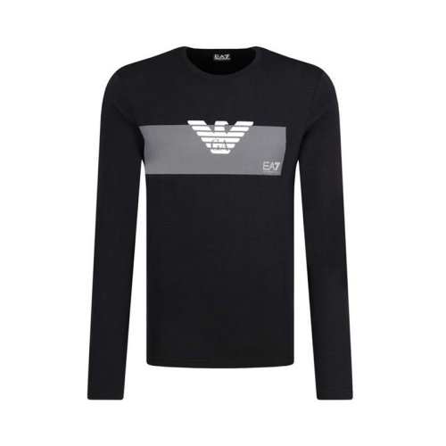  Emporio Armani/安普里奥阿玛尼 男士黑色棉质长袖T恤 3GPT11 JT7Z 1200 PLFSX