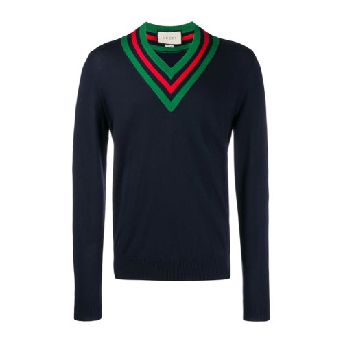 GUCCI/古驰 男装 服装 羊毛V领修身 男士毛衣 576802