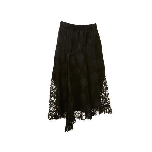  KENZO/高田贤三 女士黑色粘胶纤维半身裙 F952JU0955D4 99 PLFSX