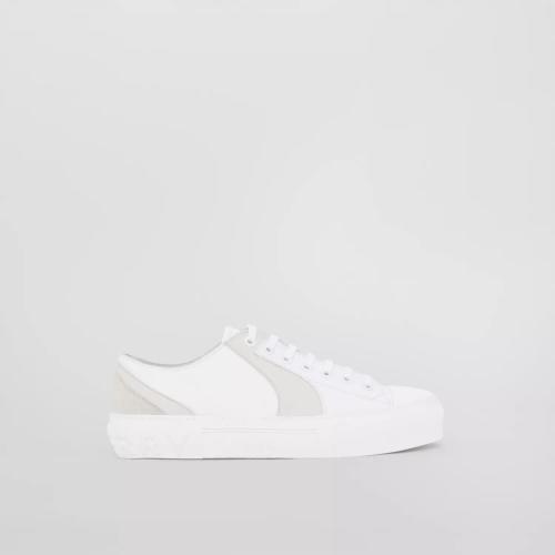  BURBERRY 22年秋冬 男士 双色皮革运动鞋 80579811