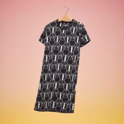  HERMES爱马仕 22年秋冬 女士 连衣裙 Robe droite imprime ??Promenade du Matin?? H2H450