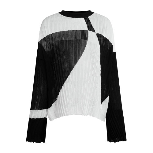 Balmain/巴尔曼 黑白拼色 RUNWAY款女士长袖T恤  春夏