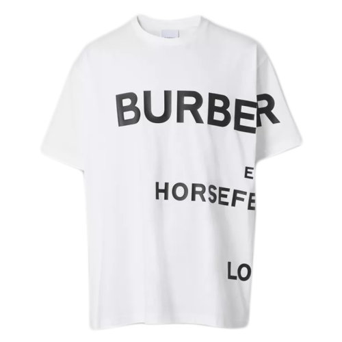 BURBERRY/博柏利 男士白色Horseferry 印花棉质宽松 T 恤衫80406911