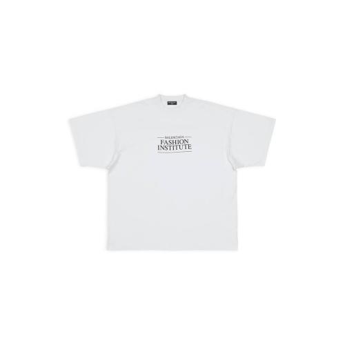  BALENCIAGA巴黎世家 22年秋冬 女士 短袖T恤 fashion institute t-shirt oversized 694576TMVH
