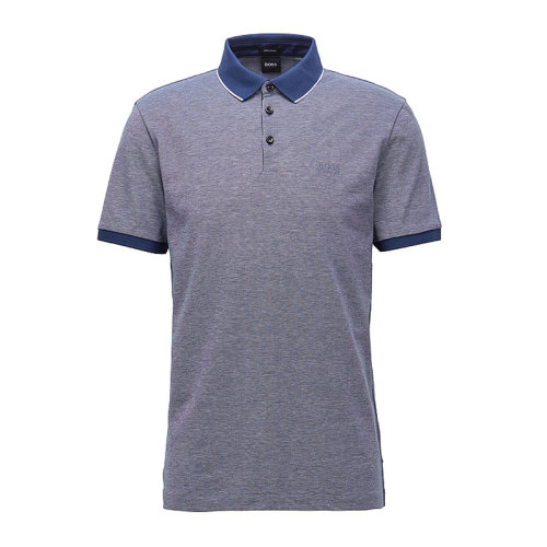 HUGO BOSS  男士 蓝色棉质polo衫 男士短POLO