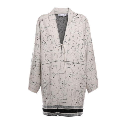 DIOR/迪奥  女装 女士灰色时尚百搭秋冬针织衫/毛衣 114G23AM1060872 LXB012AB