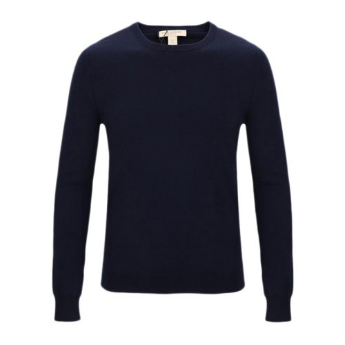 BURBERRY/博柏利男装 服装 海军蓝色羊毛圆领针织衫长袖 男士针织衫毛衣 3915900