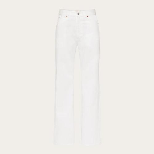  VALENTINO华伦天奴 22年秋冬 女士 牛仔裤 JEAN EN DENIM BLANC IMPRIMé Valentino Archive 1