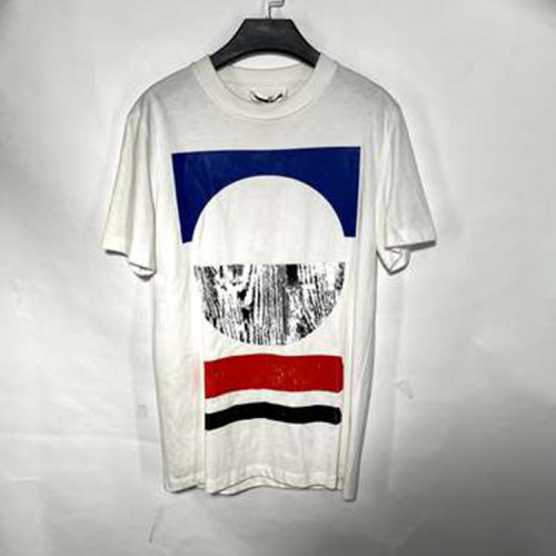 Alexander McQueen/亚历山大麦昆 白色男士短袖T恤（瑕疵折扣）