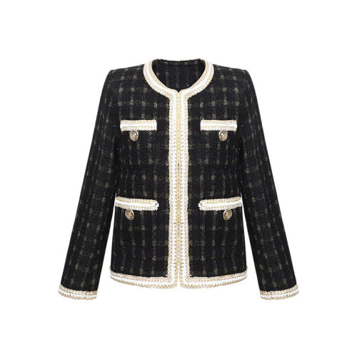 GeleiStory/GeleiStory新款春秋冬小香风圆领气质短款女士风衣外套上衣欧式优雅外套女装＞女士外套＞女士夹克