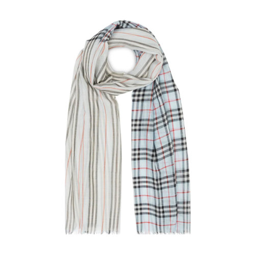 羊毛围巾 BURBERRY/博柏利 巴宝莉 围巾 男女同款围巾 时尚 专柜同款 格纹 加长款 男女围巾