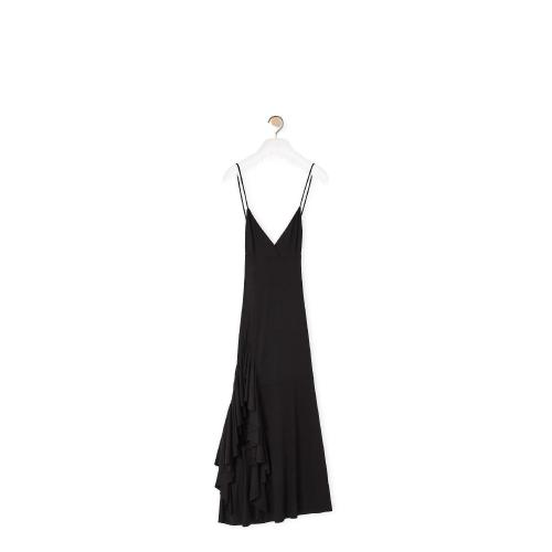  LOEWE罗意威 22年秋冬 女士 连衣裙 Ruffle dress in viscose S540Y09XDQ-1100